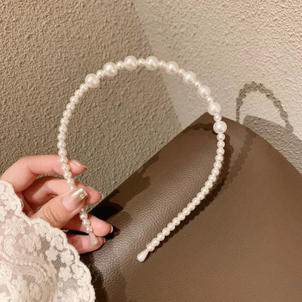 Internet Red Square Explosions Contrast Braid Head Band Wide Edge Non-Slip High-Level Hair Band 2023 New Style Hair Card for Women