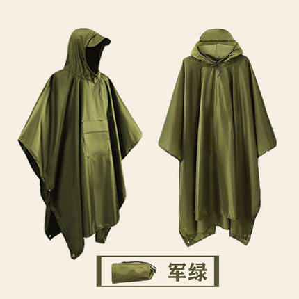 Raincoat Cloak Outdoor Adult Fashion Men and Women Hiking Electric Motorcycle Riding Portable Waterproof Poncho