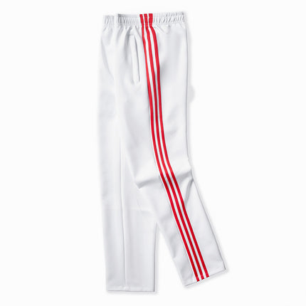 Custom Three-Stripe Sweatshirt Chinese Sportswear Set with Additional Text, Sports Team Uniform, Stand Collar Cardigan Jacket
