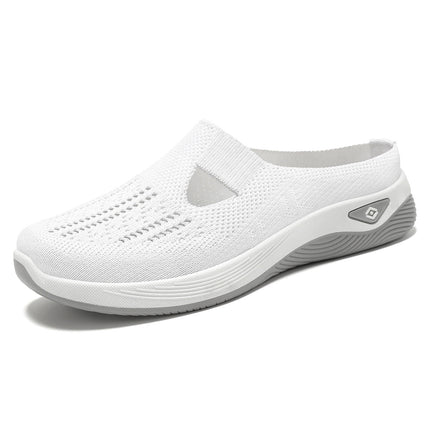 Women's Half-Slip-On Shoes All-Match Casual Shoes Cross-Border Breathable Baotou Slippers Slip-on Lazy Shoes Mesh Soft-Sole Shoes for Women
