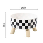 Plaid goblet bowl / Independent color box packaging