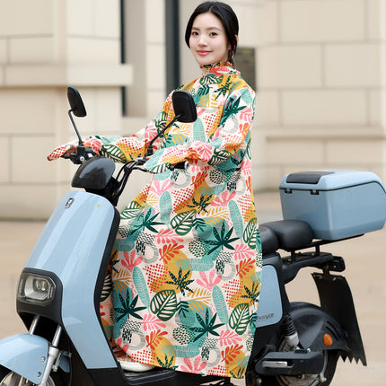 Electric Motorcycle Sunscreen Clothing Women's Spring and Summer Long Battery Car Outdoor Cycling Sunshade Outdoor Travel Sunscreen Clothing