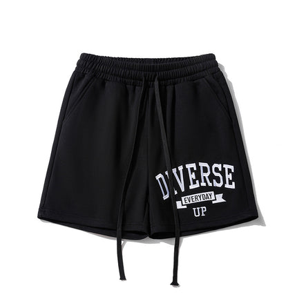 2026 New Trendy American-Style Sports Shorts for Men, Summer Loose Fit, Drawstring Casual Five-Point Shorts for Teenagers