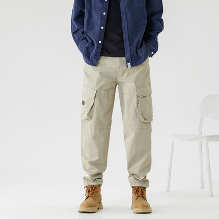 Multi-Pocket Overalls Boys Spring and Autumn Mountain Camping Thin Loose Casual Pants Men's Summer Overalls