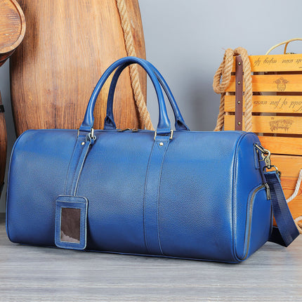 Crazy Horse Leather European and American Retro Men's Casual Travel Bag Genuine Leather Large Capacity Portable Crossbody Bag Advanced Travel Bag