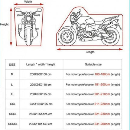 Motorcycle cover rainproof sunscreen 210D car jacket cover thickened Oxford cloth dust cover built-in anti-theft buckle car jacket cover