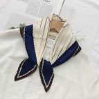 L024-117-02 navy blue / 70cm wrinkled square towel