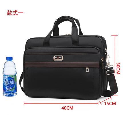 Cross-border Satchel Apple Computer Bag Men's Waterproof Business Briefcase Large Capacity Shoulder Bag Women's Document Bag Wholesale