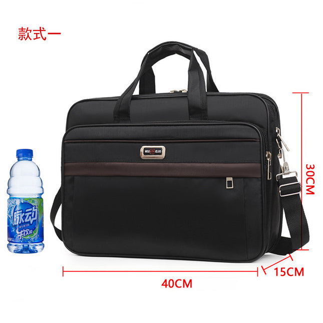 Cross-border Satchel Apple Computer Bag Men's Waterproof Business Briefcase Large Capacity Shoulder Bag Women's Document Bag Wholesale