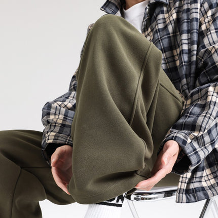 Army Green Pants Men's Autumn and Winter Straight Casual Trousers Men's Winter New Sports Pants Wide Leg Pants