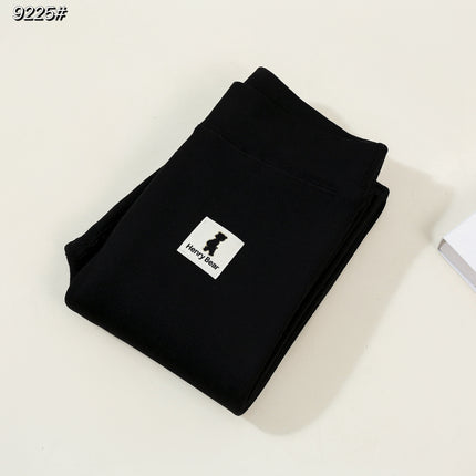 Autumn and Winter New Style Fleece-Lined Thick Leggings for Women, Bear Label, Tight-Fitting, Warm, Slimming Lamb Fleece Skinny Pants