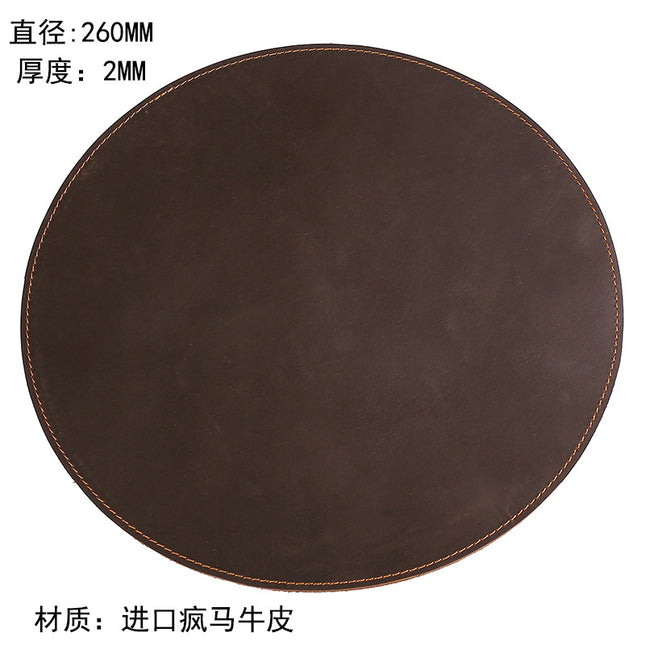 Thickened Crazy Horse leather computer table mat desk leather mouse pad cowhide laptop comfortable non-slip leather pad