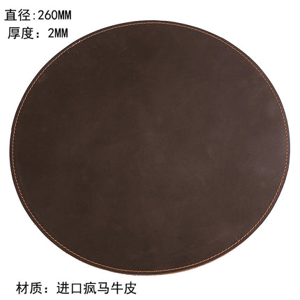 Thickened Crazy Horse leather computer table mat desk leather mouse pad cowhide laptop comfortable non-slip leather pad