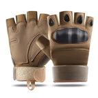 Half finger frosted cloth shell-sand color / L