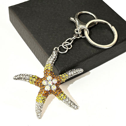 [Clearance specials] Cross-border European and American alloy diamond-encrusted cute animal keychain car pendant bag pendant