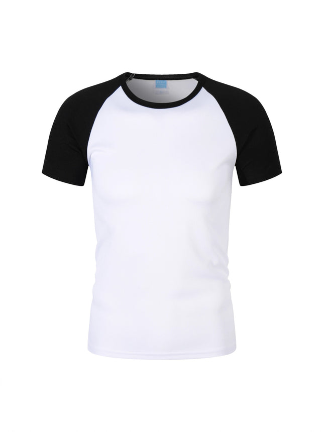180G100D Quick-Drying Raglan Round Neck Summer Short-Sleeved T-Shirt Breathable Round Neck Sports Moisture-Absorbent New Outdoor