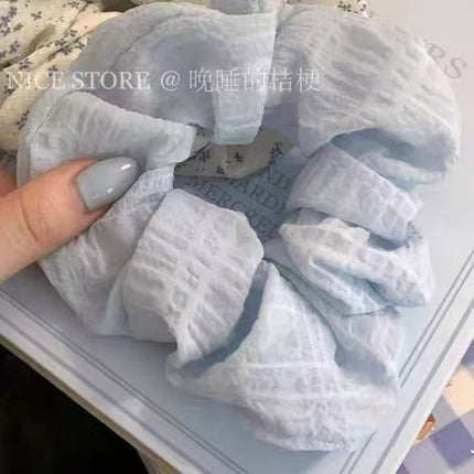 Korean-Style Jasmine Floral Scrunchie Spring Sweet Literary Girl Hair Accessory High Ponytail Bun Hair Tie