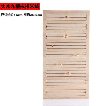 Simple Solid Wood Ring Display Plate Jewelry Rack Earrings Rack Earrings Ring Display Tray Jewelry Display Rack