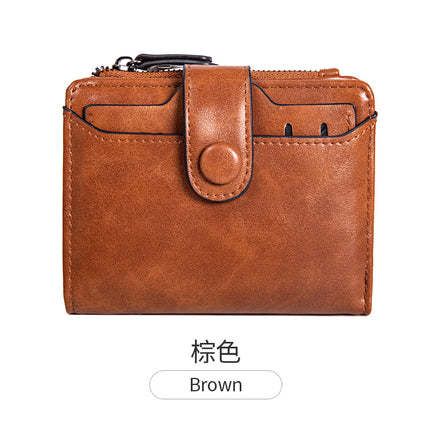 Women's Korean-style fashionable short wallet 2024 new student simple clutch multi-card wallet coin purse