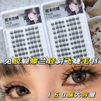 20 rows of 160 clusters glue-free phalaenopsis light slanted eyelashes book