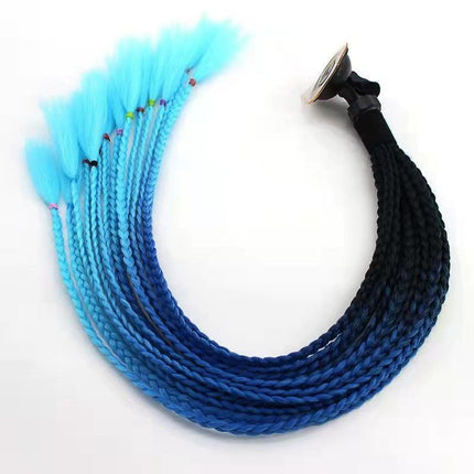 Helmet dirty braid men's and women's helmet decoration ponytail helmet small braid wig motorcycle motorcycle cool personality