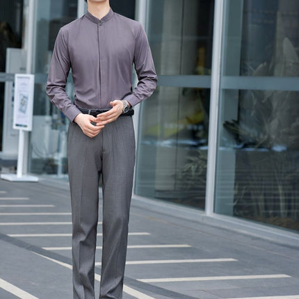 Professional suit Women's Spring and Autumn Gray Shirt Dress Men's and Women's Same Model Sales Office Car 4s Shop Sales Work Clothes