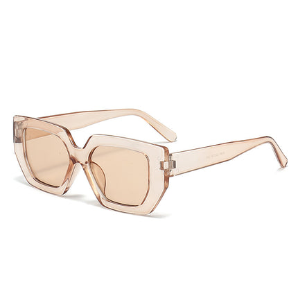 Cross-border Polygon Large Frame European and American Hot Girls Photo Shown Face Small Sunshade Sunglasses Simple Fashion Hip Hop Sunglasses Trendy