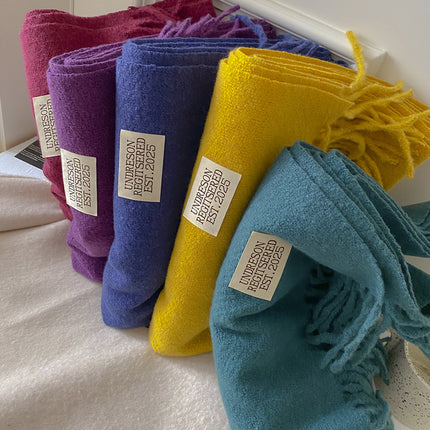 New Pure Color Imitation Cashmere Scarf for Women in Winter, Monochromatic, Versatile, High-End, Warm Neck Protection, Neck Scarf for Couples