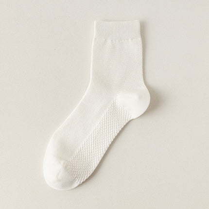 Zhuji socks men's mid-tube socks summer ultra-thin deodorant summer business spring and summer mesh stockings breathable sweat absorption