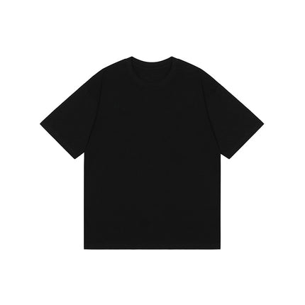 2026 Summer 220g Pullover Round Neck Pure Cotton Short-Sleeved T-Shirt for Men and Women, Loose Casual Thick Versatile Top