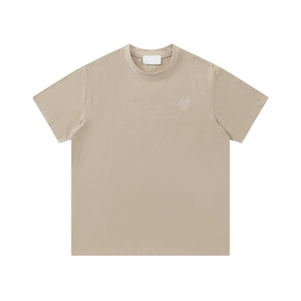 Cross-Border Am* Short-Sleeved Pure Cotton Embroidered Round Neck T-Shirt Summer Casual Loose Couple Wear Star Same Style Drop Shipping