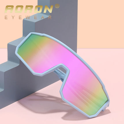 Youth One-Piece Cycling Sunglasses, Outdoor Sports Windproof Sunglasses, Color-Changing Anti-Uv Sunglasses 1011