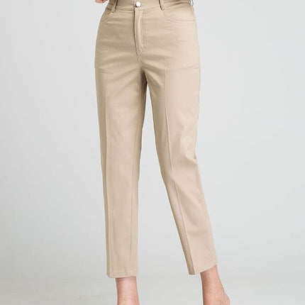 Women's cropped pants spring and summer new suit pants thin high waist loose middle-aged mom pants white straight casual pipe pants