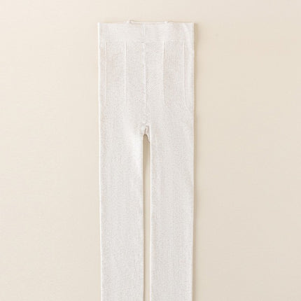 Tall off-white leggings women's autumn and winter warm velvet padded oatmeal color lengthened pressure thin leg pantyhose