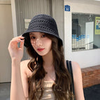 Hollow bucket hat [black]