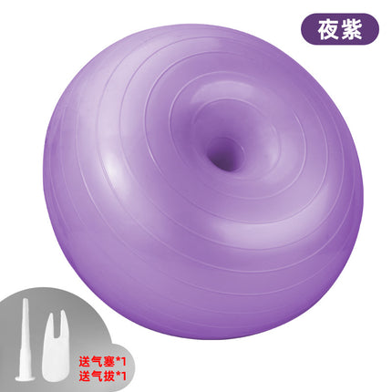 New Thickened Explosion-proof Apple Ball Household Environmentally Friendly Donut Yoga Ball Girls' Fitness Body Inflatable Apple Ball