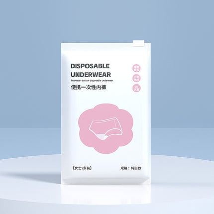 Pure cotton disposable underwear women high waist pregnant women sterilization travel hotel portable wash-free day throw men's boxer pants wholesale