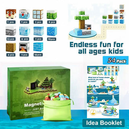 Cross-border My Magnetic Cube World Magnetic Suction Stone Building Blocks Children's Gift Educational Assembled Boy's Toy Interactive