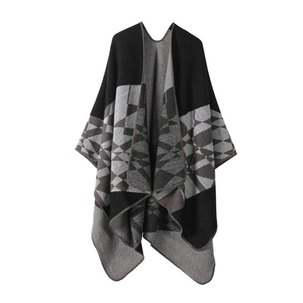European and American plain striped warm Joker shawl outer autumn and winter office blanket imitation cashmere scarf in stock wholesale