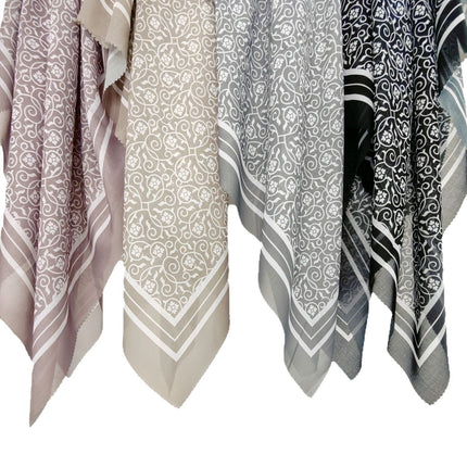 Cross-Border New Product Voile Print 110 Square Scarf Classic Lace Scarf Turban Malaysian Shawl
