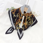 L024-142-03 black / 70cm wrinkled square towel
