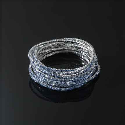 2.0mm Superfine Rhinestone Bracelet Stretch Bridal Bracelet Korean Style Single Row Flash Diamond Stretch Crystal Bracelet