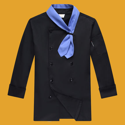 Sun Honglei Same Style Summer Chef Clothes Short-sleeved Breathable Hotel Catering Kitchen Work Clothes Men's and Women's Long-sleeved suit Clothes