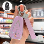 H type 3-button [taro purple] single pack + lucky four-leaf clover rope