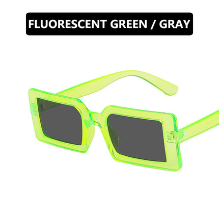 Fluorescent Green Sunglasses Cross-Border Supply Square Sunglasses for Women 2020 New Fashion Street Shooting Catwalk Sunglasses