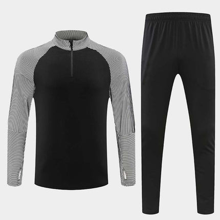 Spring and Autumn Sports Suit Half-Zip Jacket Men's Fitness Cycling Track and Field Outdoor Leisure Football Sports Training Clothing