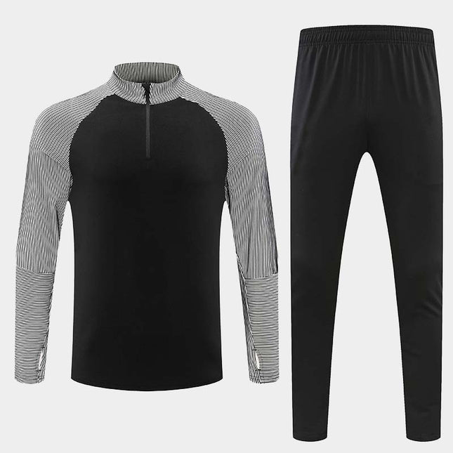 Spring and Autumn Sports Suit Half-Zip Jacket Men's Fitness Cycling Track and Field Outdoor Leisure Football Sports Training Clothing
