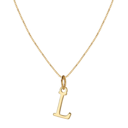 Cross-border Amazon Hot Sale Simple Stainless Steel Letter Pendant Necklace Women Alloy Box Chain 26 Letter Clavicle Chain
