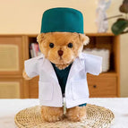 30cm [no customization] / Surgical clothing + white coat + hat [brown lemon flower bear]