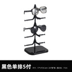 Black single row 5 pair glasses frame